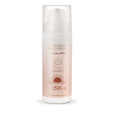 Benelica Sunscreen Face Cream 50SPF with Color Dispenser